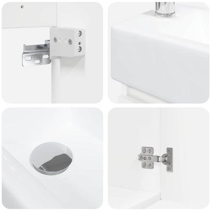 Badeværelses Vanity-enhed med Armatur Hvid 45,5 x 25,5 x 84 cm