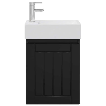 Badeværelses Vanity-enhed med Armatur Sort 45,5 x 25,5 x 84 cm