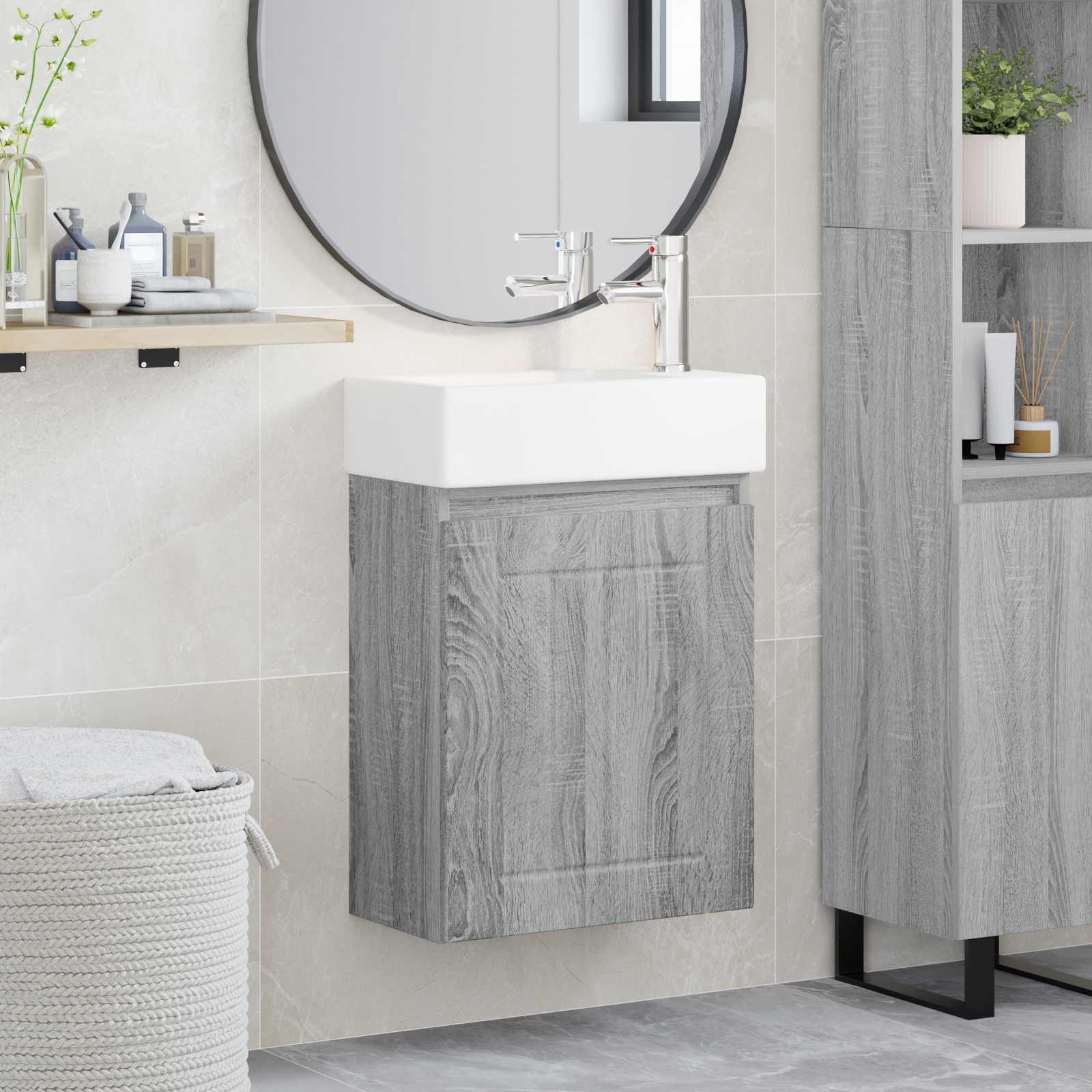 Badevrelses Vanity-enhed med Armatur Gr Sonoma