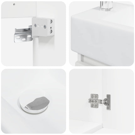 Badeværelses Vanity-enhed med Armatur Hvid 45,5 x 22,5 x 84 cm