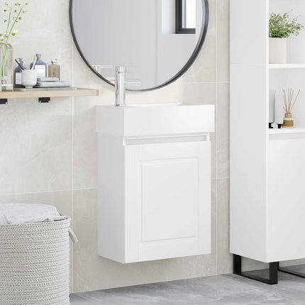 Badeværelses Vanity-enhed med Armatur Hvid 45,5 x 22,5 x 84 cm