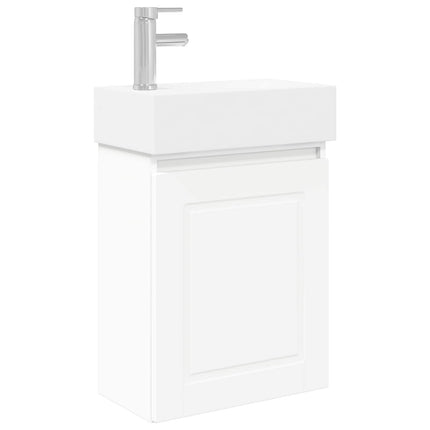 Badeværelses Vanity-enhed med Armatur Hvid 45,5 x 22,5 x 84 cm
