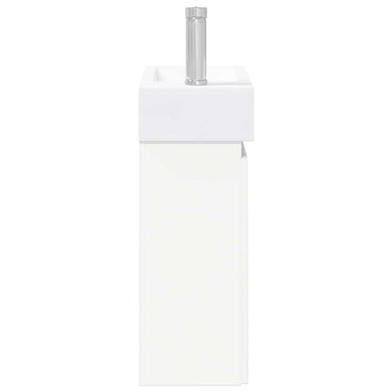 Badeværelses Vanity-enhed med Armatur Hvid 45,5 x 22,5 x 84 cm