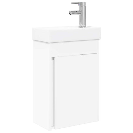 Badeværelses Vanity-enhed med Armatur Hvid 40,5 x 22,5 x 62 cm