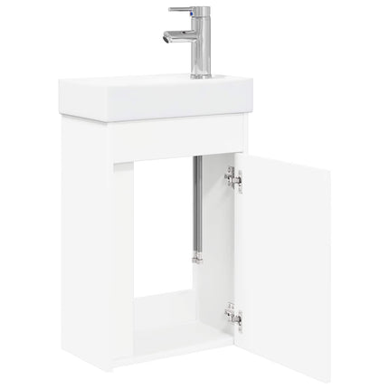 Badeværelses Vanity-enhed med Armatur Hvid 40,5 x 22,5 x 62 cm