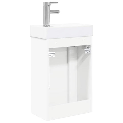 Badeværelses Vanity-enhed med Armatur Hvid 40,5 x 22,5 x 62 cm