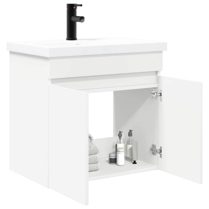 Badeværelses Vanity-enhed med Armatur Hvid 61 x 40 x 74,5 cm
