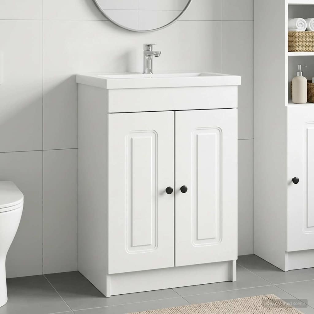 Bad mbel under vasken Hvid 78,5 x 37,5 x 81 cm Konstrueret tr