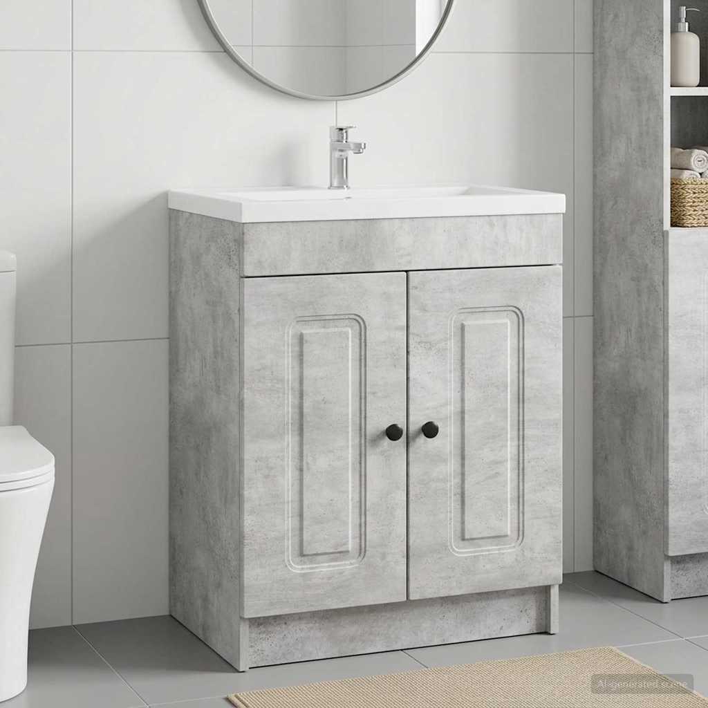 Bad mbel under vasken Betongr 78,5 x 37,5 x 81 cm
