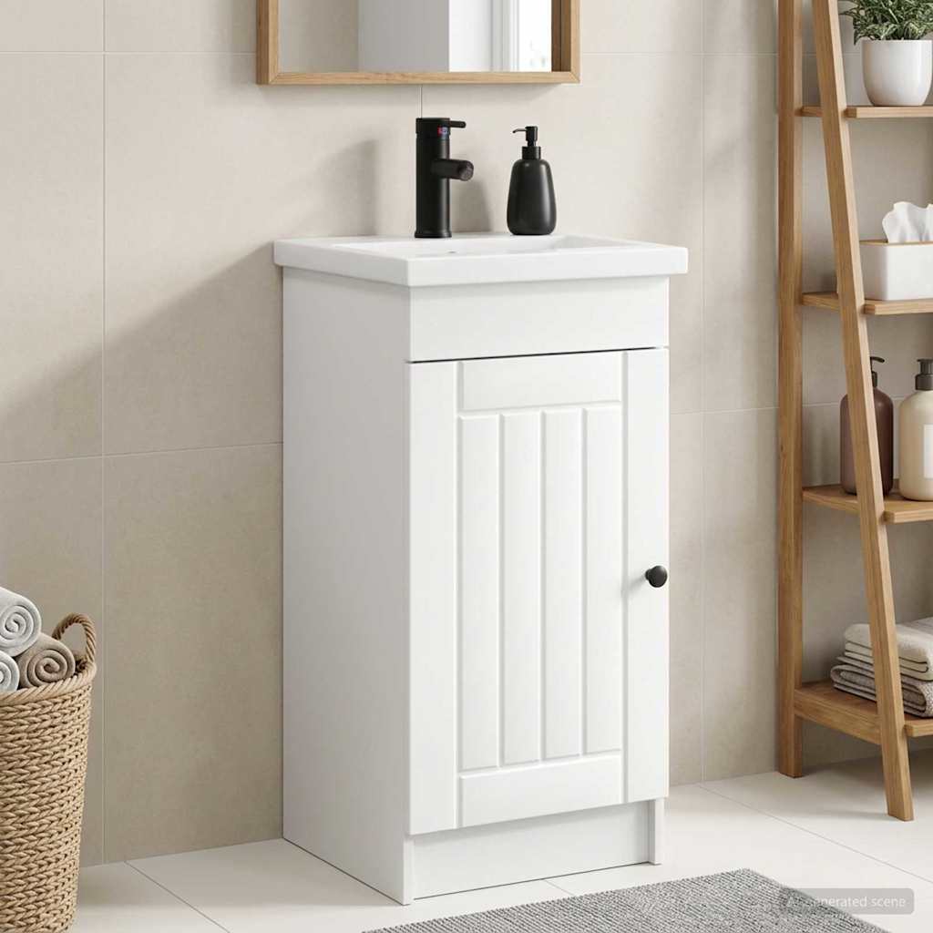 Badevrelsesvask med vask Hvid 42 x 40 x 84,5 cm