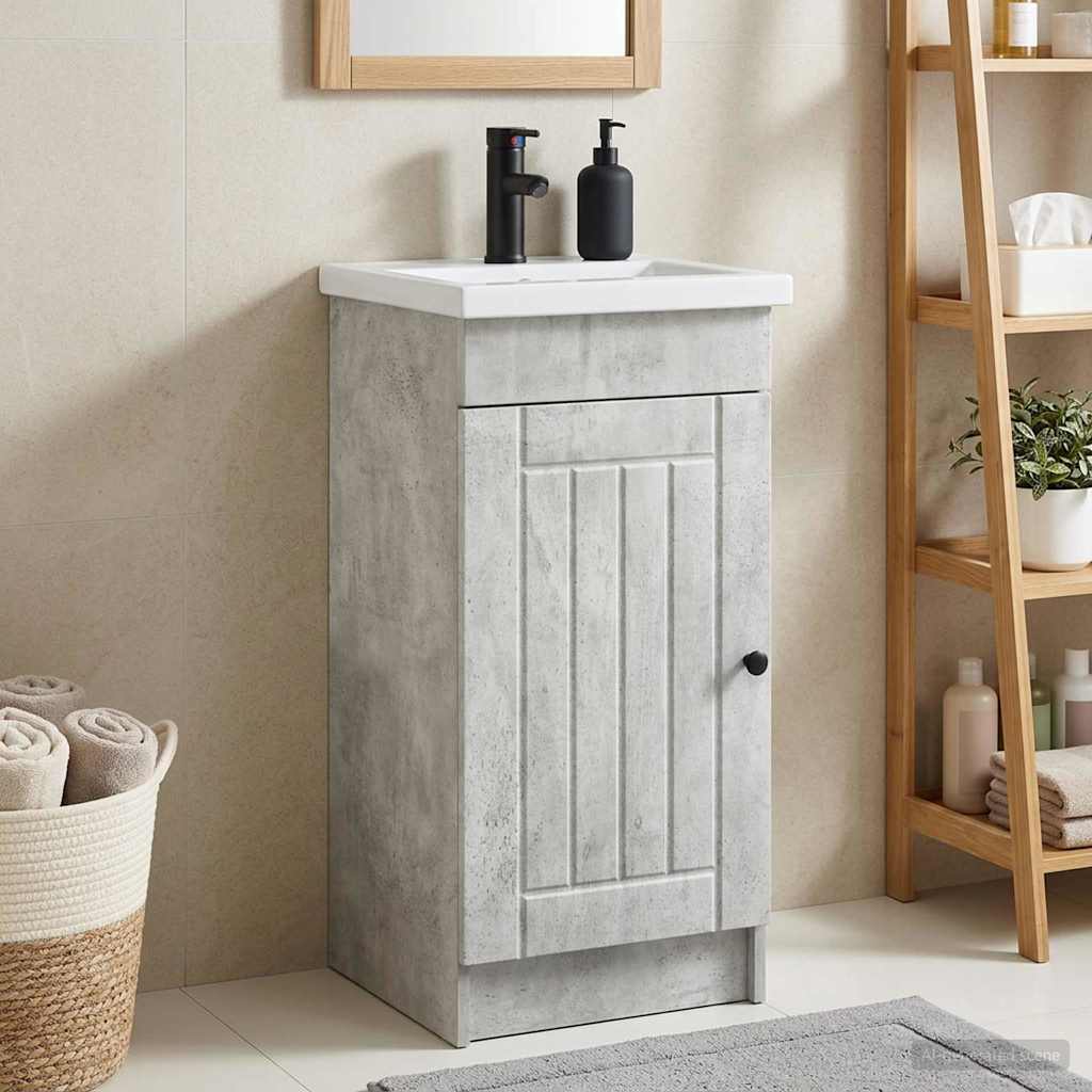 Badevrelsesvask med vask Betongr 42 x 40 x 84,5 cm