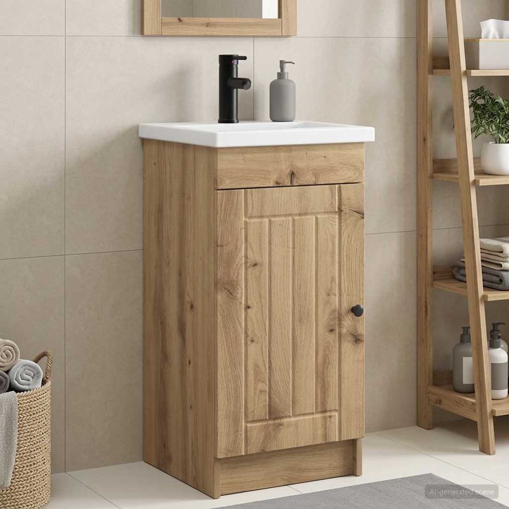 Badevrelsesvask med vask Artisan-eg 42 x 40 x 84,5 cm