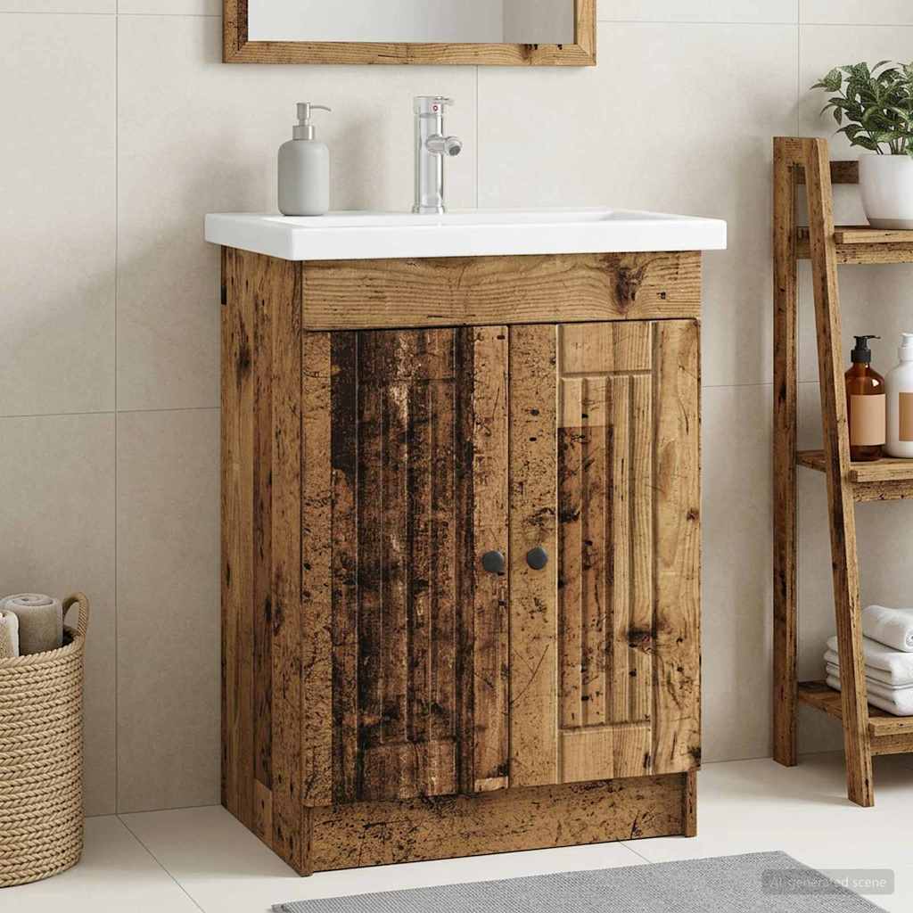 Bad mbel under vasken Gammelt tr 78,5 x 37,5 x 81 cm
