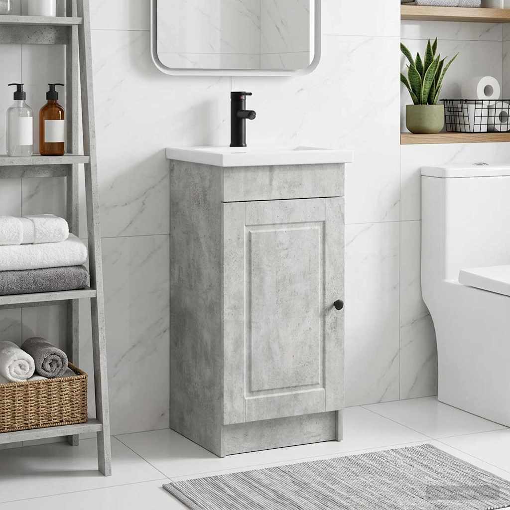 Badevrelsesvask med vask Betongr 42 x 40 x 84,5 cm