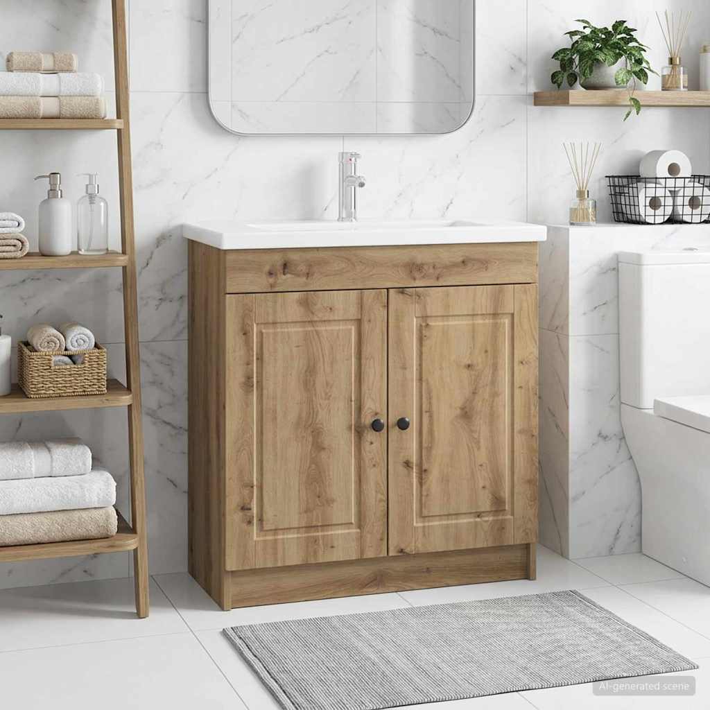 Bad møbel under vasken Artisan-eg 56 x 37,5 x 81 cm billede