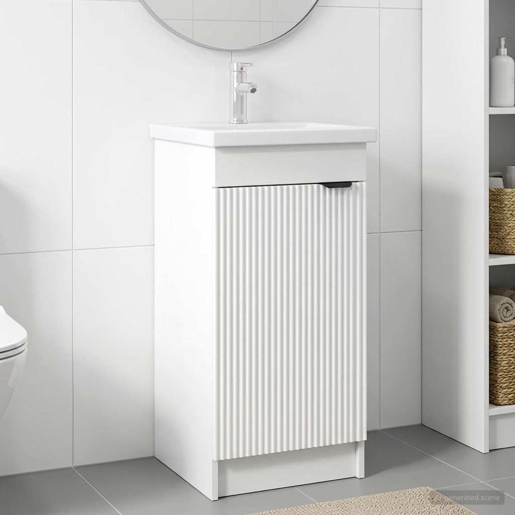 Badevrelsesvask med vask Hvid 42 x 40 x 84,5 cm