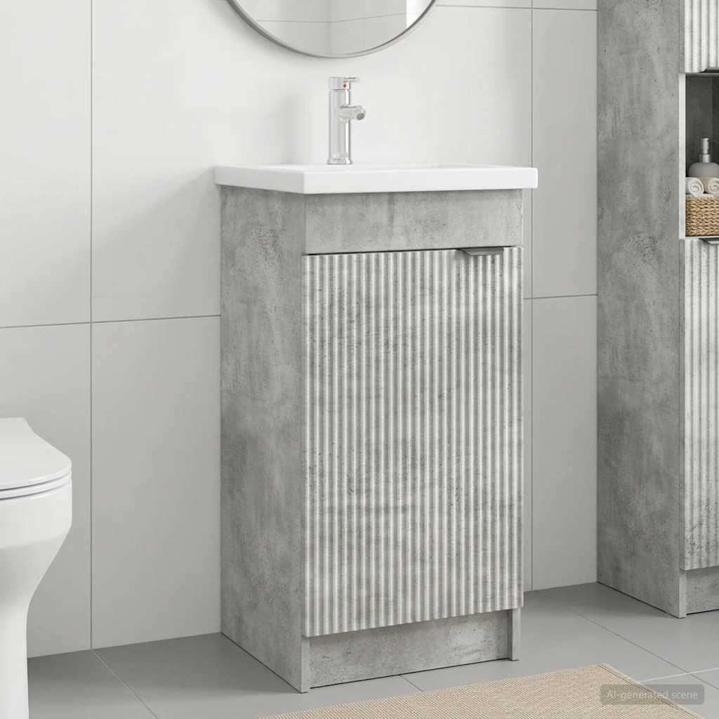 Badevrelsesvask med vask Betongr 42 x 40 x 84,5 cm