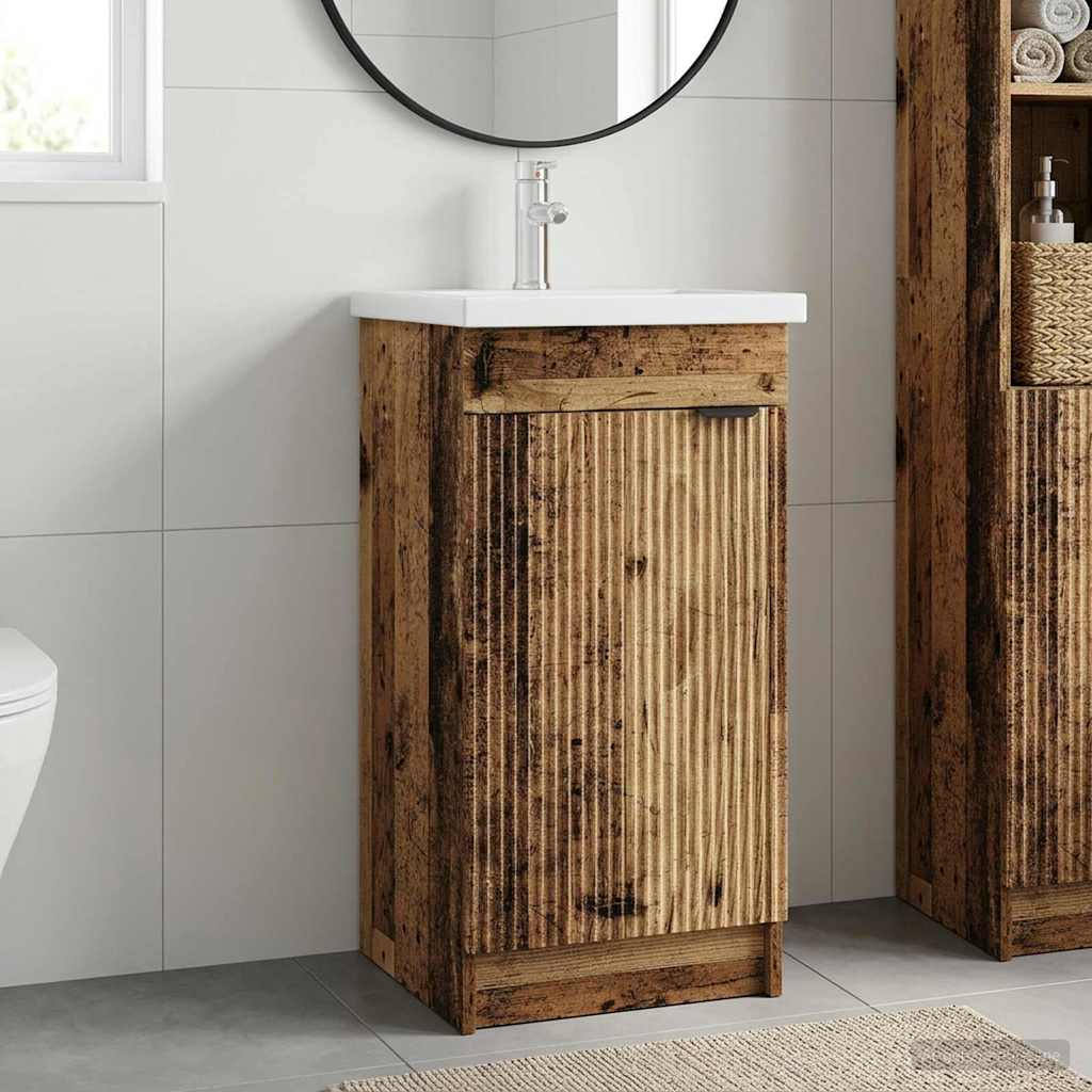 Badevrelsesvask med vask Gammelt tr 42 x 40 x 84,5 cm