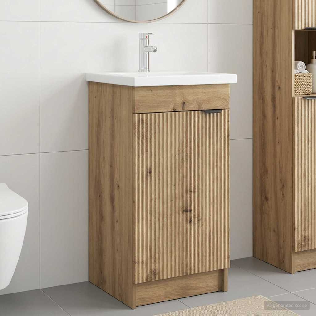 Badevrelsesvask med vask Artisan-eg 42 x 40 x 84,5 cm