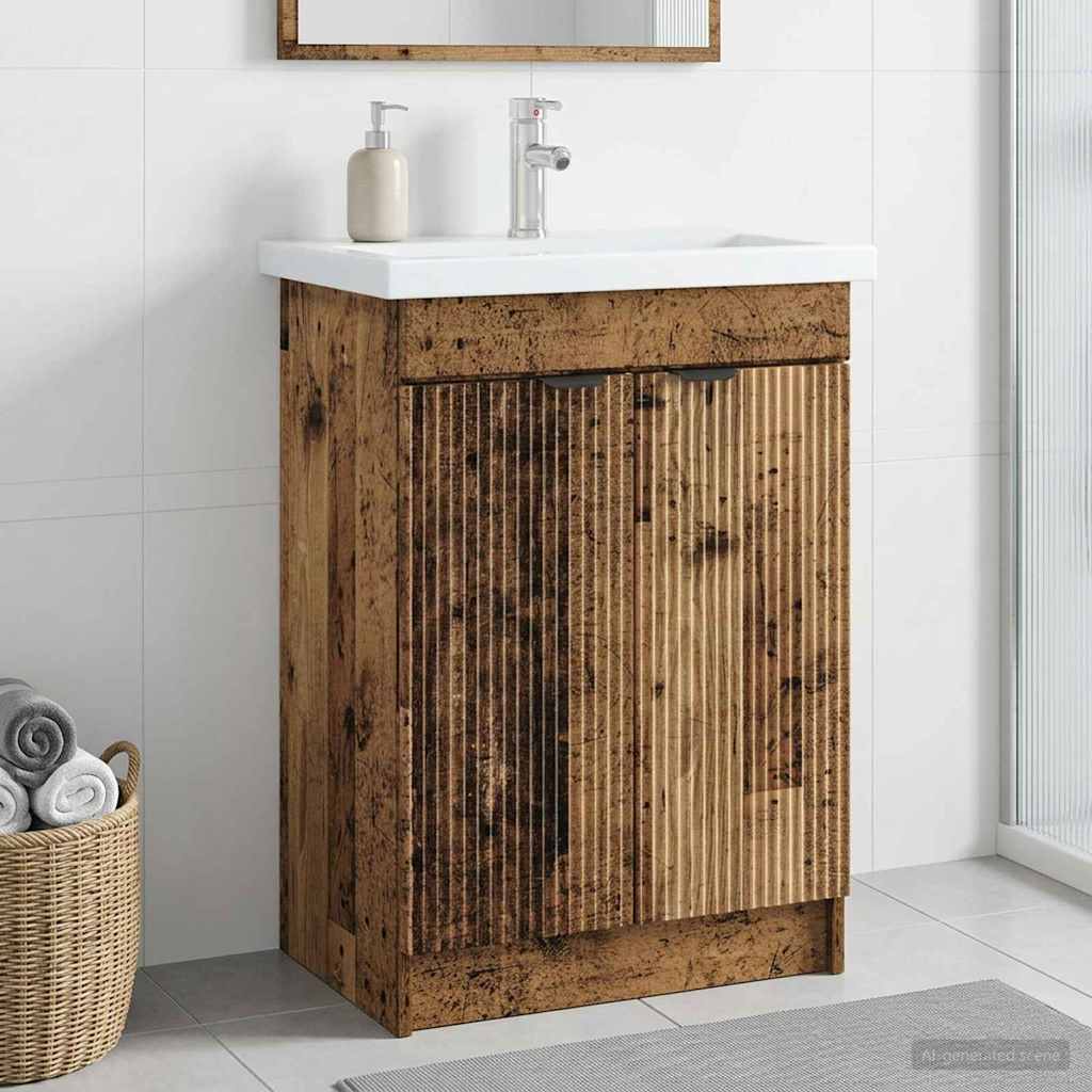 Bad mbel under vasken Gammelt tr 78,5 x 37,5 x 81 cm