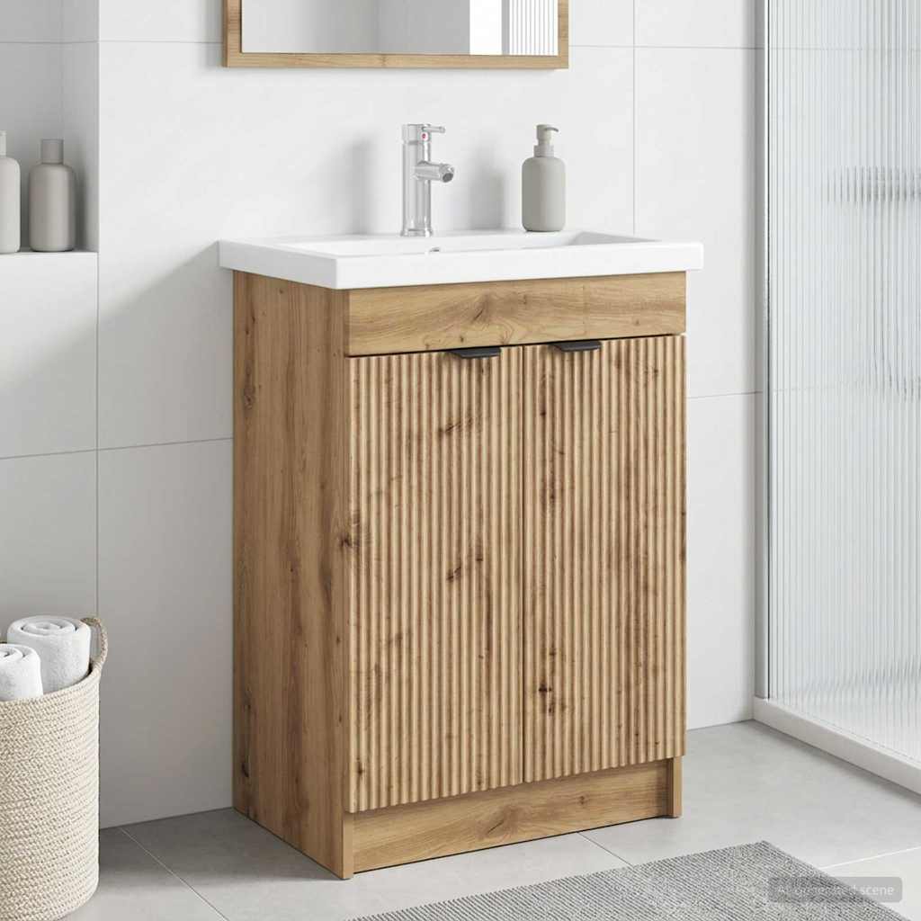 Bad møbel under vasken Artisan-eg 78,5 x 37,5 x 81 cm billede
