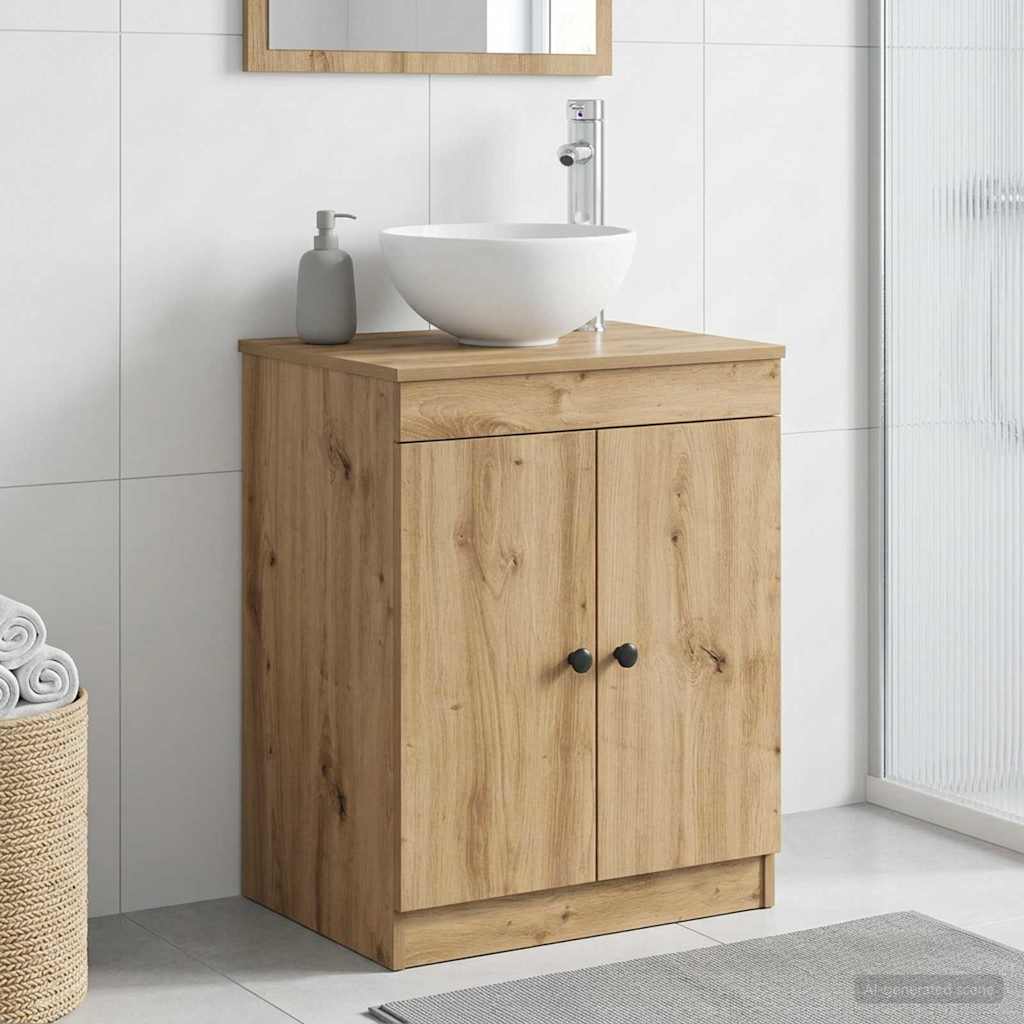 vidaXL Badeværelsesskab Artisan-eg 54 x 41 x 70 cm Konstrueret træ