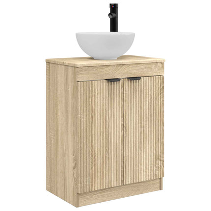 Badeværelsesvask med vask Sonoma-eg 54 x 35 x 83 cm