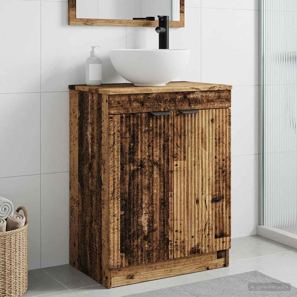 Badevrelsesvask med vask Gammelt tr 54 x 35 x 83 cm