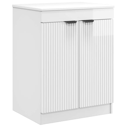 Badeværelsesskab Hvid højglans 54 x 41 x 70 cm Konstrueret træ