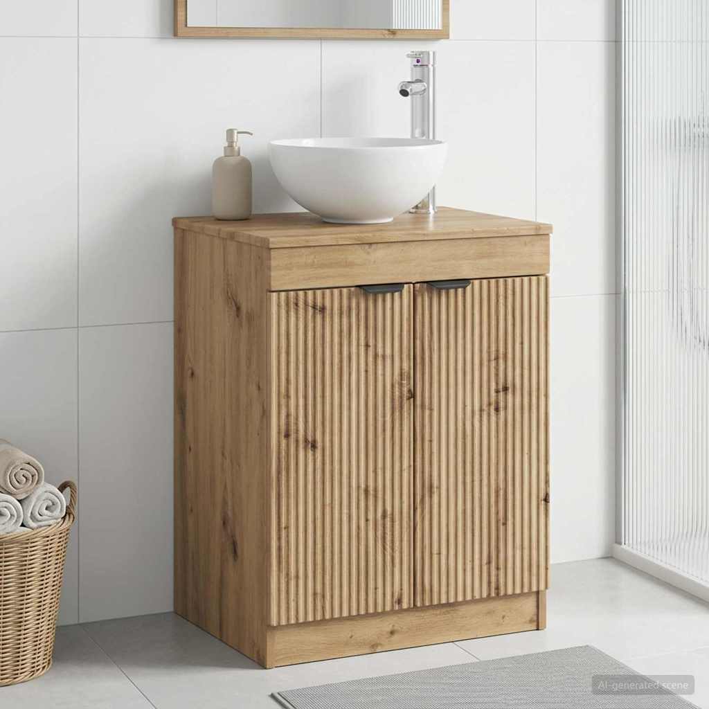 Badeværelsesskab Artisan-eg 54 x 41 x 70 cm Konstrueret træ billede