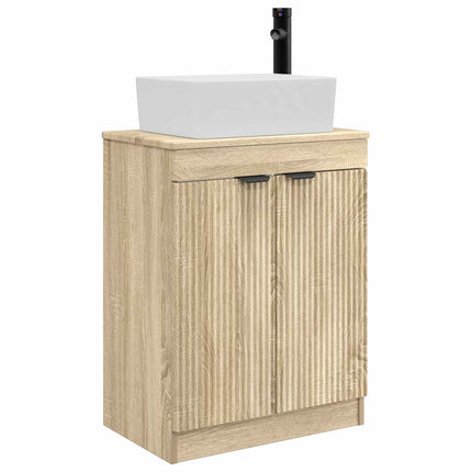 Badeværelsesvask med vask Sonoma-eg 54 x 35 x 83 cm