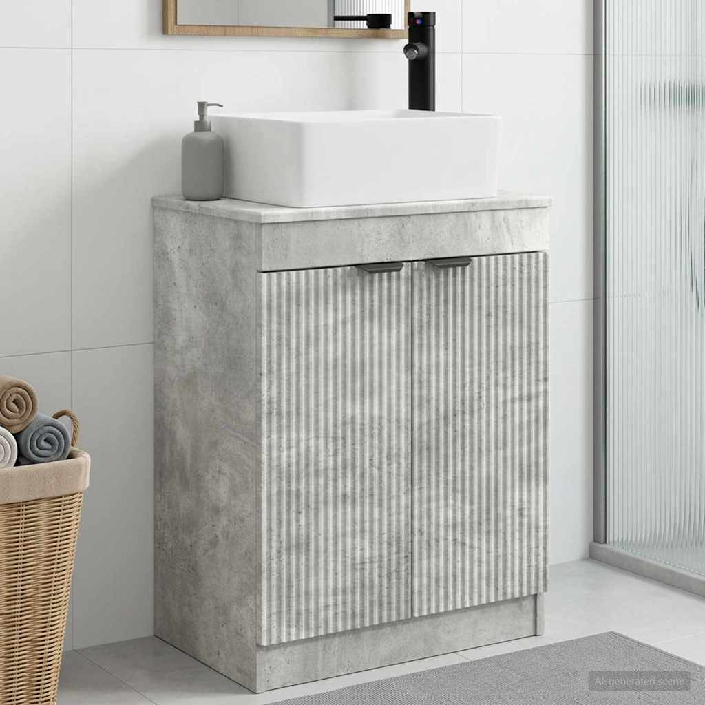 Badevrelsesvask med vask Betongr 54 x 35 x 83 cm