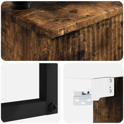 Vægmonteret vask Røget eg 53 x 35 x 39 cm Konstrueret træ