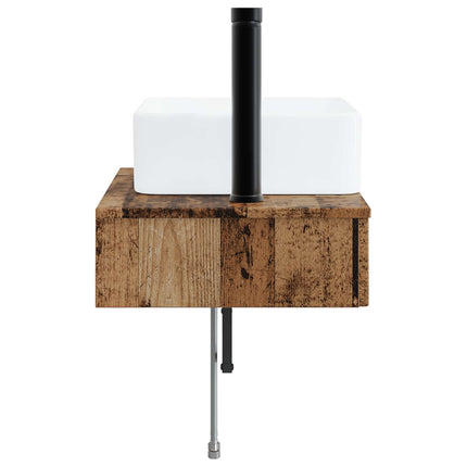 Vægmonteret vask Gammelt træ 53 x 35 x 39 cm Konstrueret træ