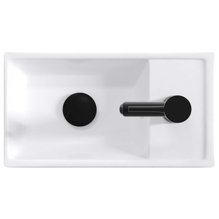 Badeværelses vaskeskål Mat sort 40,5 x 22,5 x 11,5 cm Metal