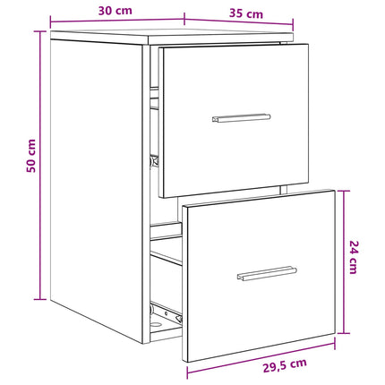 Badeværelsesskab Imellem Sort eg 30 x 35 x 50 cm