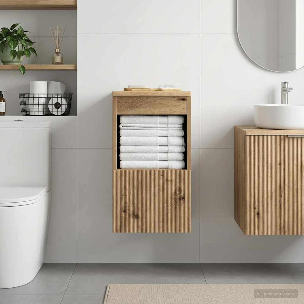 vidaXL Badeværelsesskab Artisan-eg 30 x 35 x 50 cm Konstrueret træ