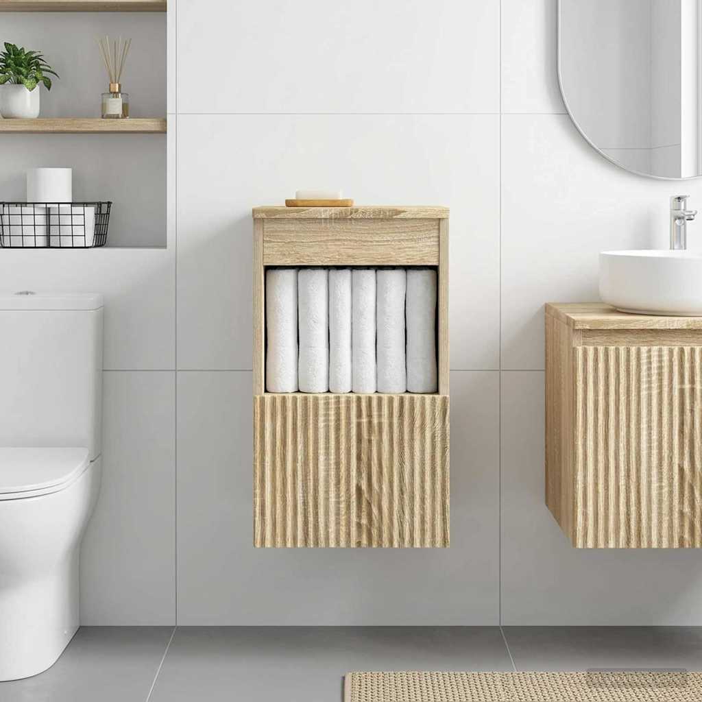 Badeværelsesskab Sonoma-eg 30 x 44,5 x 50 cm Konstrueret træ billede
