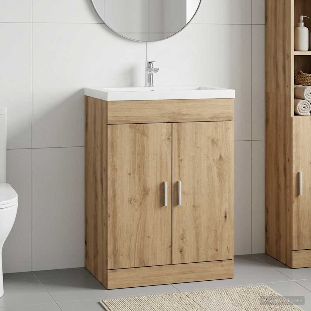 Badeværelse Under Vask Skab Artisan-eg 56 x 37,5 x 81 cm billede