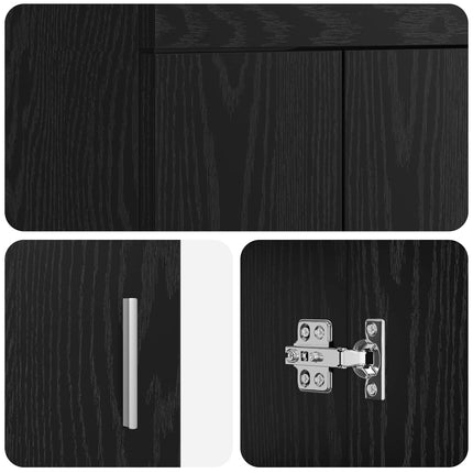 Badeværelse Under Vask Skab Sort eg 78,5 x 37,5 x 81 cm