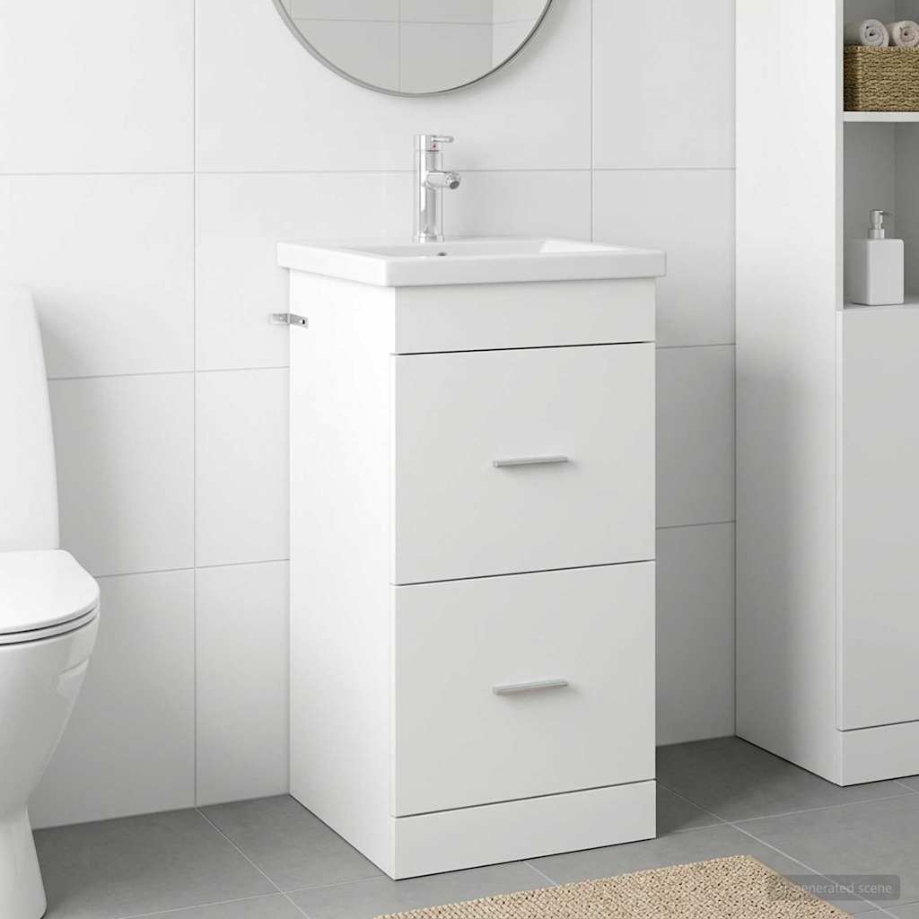 Badevrelsesvask med vask Hvid 42 x 40 x 84,5 cm
