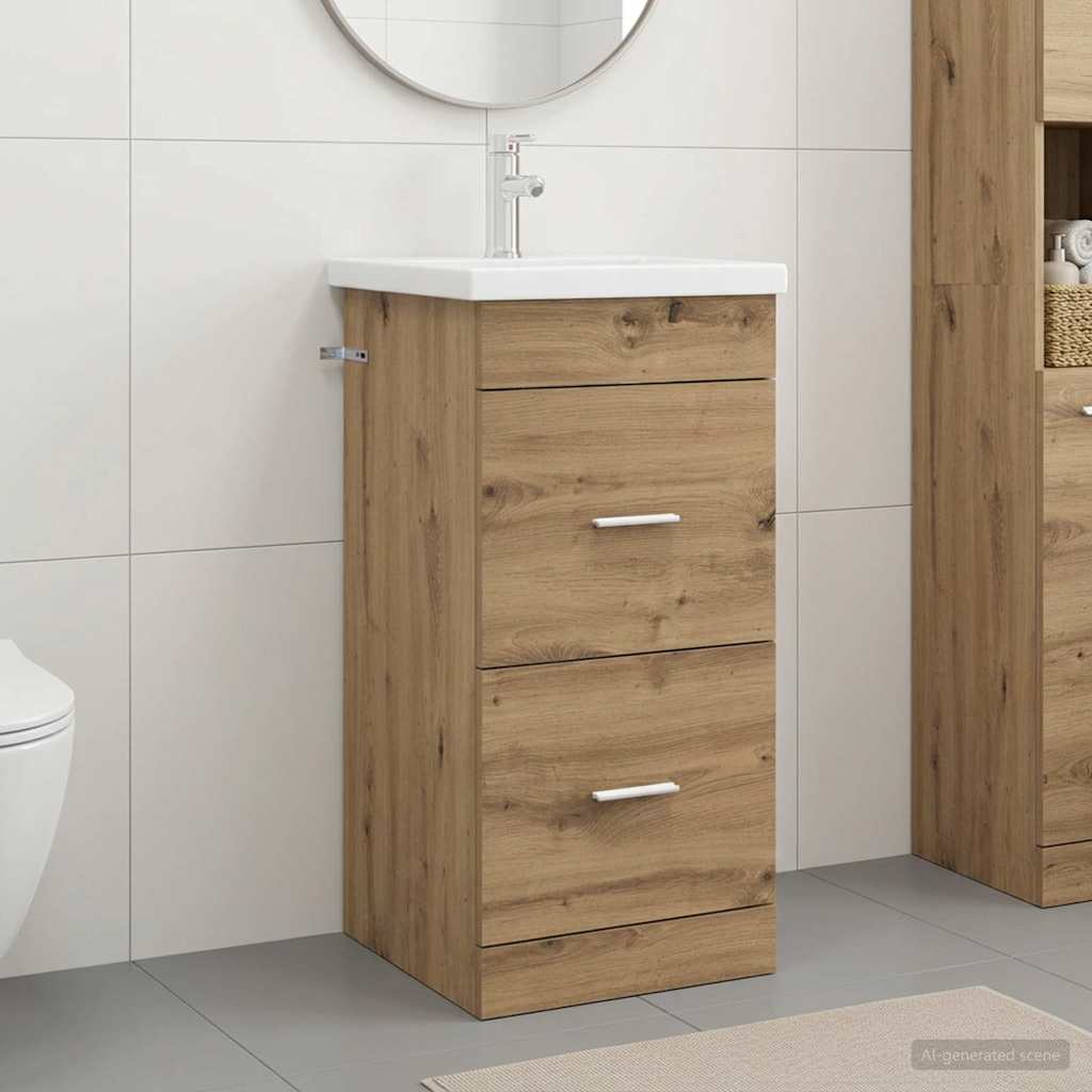 Badevrelsesvask med vask Artisan-eg 42 x 40 x 84,5 cm