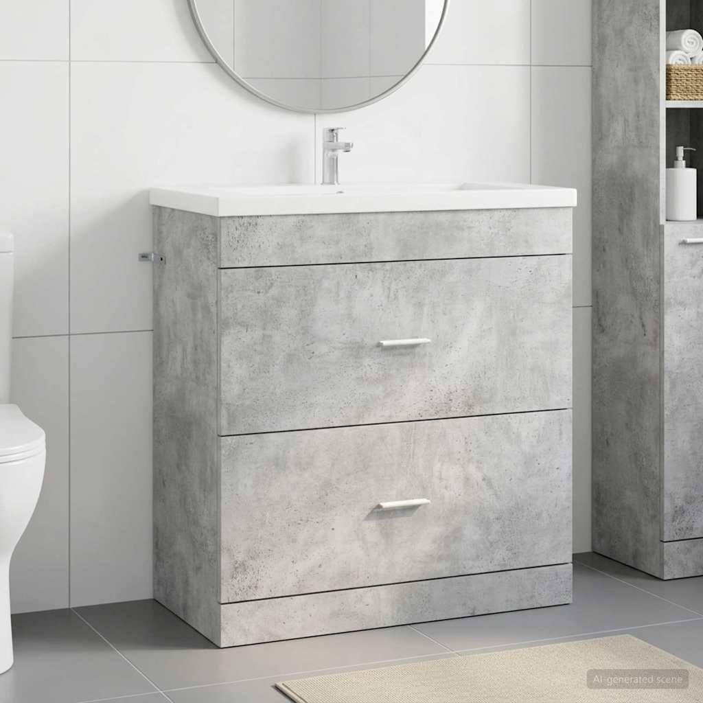 Badevrelse Under Vask Skab Betongr 78,5 x 37,5 x 81 cm
