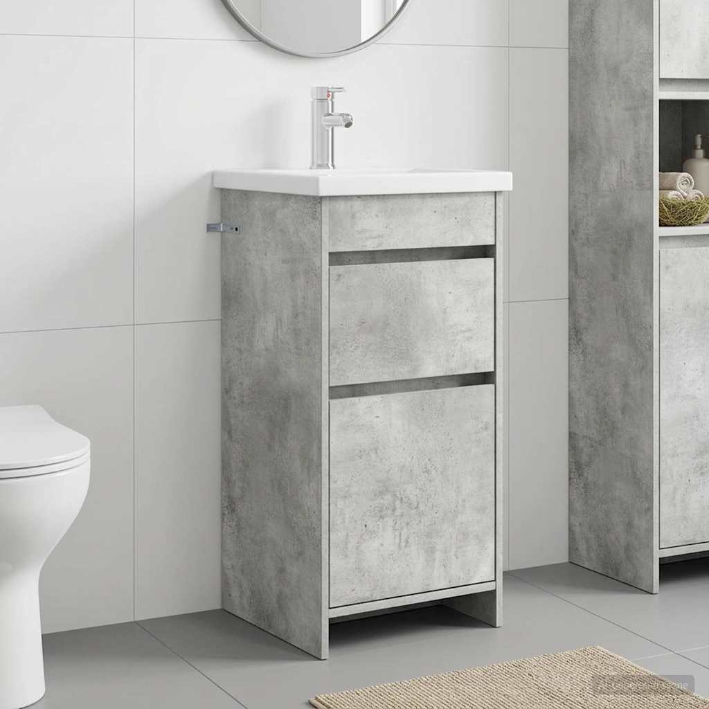 Badevrelsesvask med vask Betongr 42 x 40 x 84,5 cm