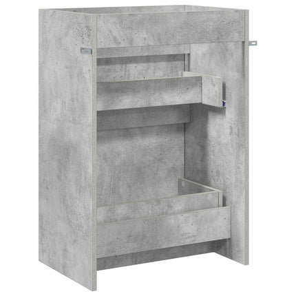 Badeværelse Under Vask Skab Betongrå 56 x 37,5 x 81 cm