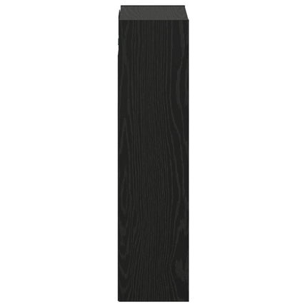 Vægmonteret håndvask skab Sort eg 35 x 20 x 81 cm
