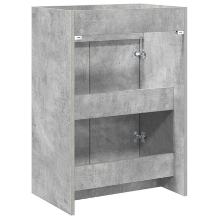 Badeværelse Under Vask Skab Betongrå 56 x 37,5 x 81 cm