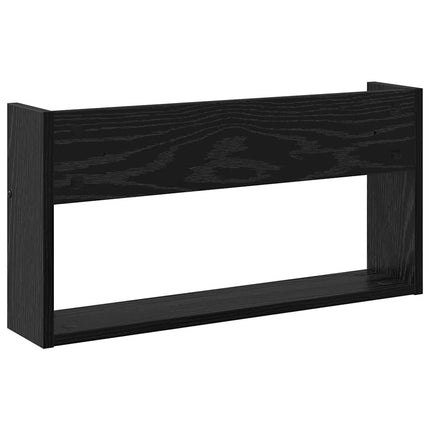 Magasin Rack med hylde Sort eg 60 x 12 x 30 cm Konstrueret træ