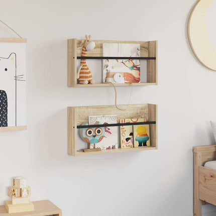 Magasin Rack 2 stk. Sonoma eg 60 x 12 x 30 cm Konstrueret træ