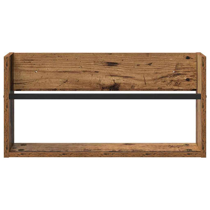 Magasin Rack 2 stk. Gammelt træ 60 x 12 x 30 cm Konstrueret træ